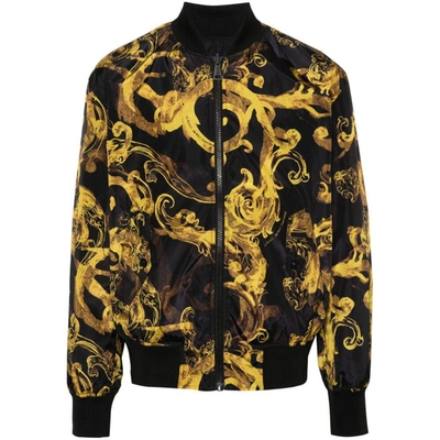 Versace Jeans Couture Jackets In Black/yellow