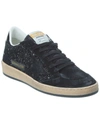 GOLDEN GOOSE BALLSTAR SUEDE & GLITTER SNEAKER