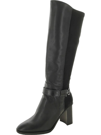Donald J Pliner Womens Pull On Riding Knee-high Boots In Black