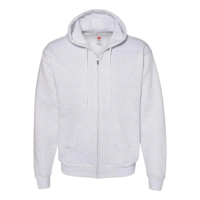 Hanes Ecosmart Full-zip Hooded Sweatshirt In White