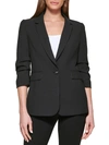 Dkny Petites Madison Womens Suit Separate Office One-button Blazer In Black
