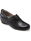 Easy Spirit Dolores Womens Leather Laceless Loafers In Black