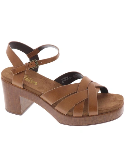 White Mountain Jezebel Womens Faux Leather Open Toe Slingback Sandals In Multi