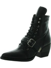 CHLOÉ RYLEE WOMENS LEATHER LACE UP ANKLE BOOTS