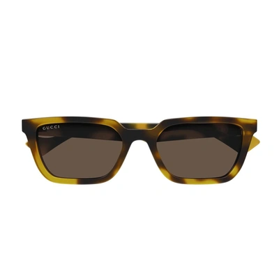 Gucci Gg1539s Linea Lettering Sunglasses In Brown