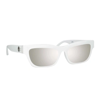 Linda Farrow Lfl1180 Paco Rabanne Moe Sunglasses In White