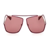 Max Mara Women's Geometric-frame Shiny Rose Brown And Roviex Gradient Metal Sunglasses