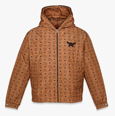 Mcm Jacket With Logo Print In Brown