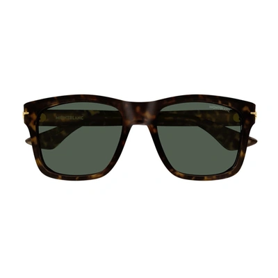 Montblanc Mb0263s Linea Nib Sunglasses In Brown