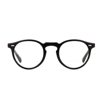 Oliver Peoples Ov5186 Gregory Peck Round-frame Acetate Glasses In Black