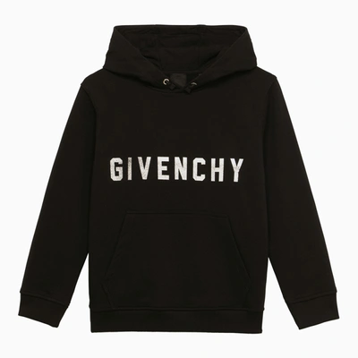 Givenchy Kids' Black Cotton Hoodie With Logo