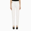 Dolce & Gabbana Regular White Cotton Pants In Multicolor