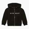 GIVENCHY BLACK COTTON HOODIE WITH LOGO