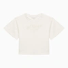 CHLOÉ WHITE COTTON T-SHIRT WITH LOGO