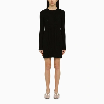 Loulou Studio Amaalia Ribbed Knit Mini Dress In Black