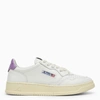 AUTRY WHITE/LAVENDER LEATHER MEDALIST SNEAKERS