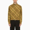 BURBERRY BURBERRY CEDAR YELLOW CHECK PATTERN JACKET IN COTTON