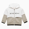 GIVENCHY WHITE/GREY COTTON BLEND HOODIE