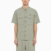 Parajumpers Pete Shirt With Nylon And Cotton In Green
