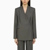 Loulou Studio Sandyato Single-breasted Grey Viscose Blazer In Grey