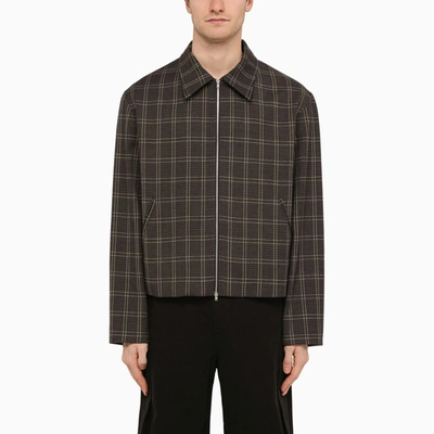 OUR LEGACY OUR LEGACY | WOOL BLEND CHECKED ZIPPED JACKET