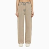 Palm Angels Bi Colore Overdye Wide Fit Jeans In Pink