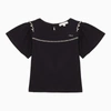 Chloé Navy Blue Cotton T-shirt In Blue