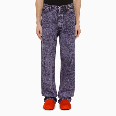 Marni Marble-dyed Denim Jeans In Blue