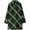 Burberry Reversible Check Car Coat In Green/yellow