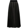 Dolce & Gabbana Silk Pleated Flared Skirt In Black