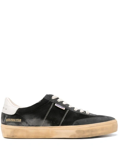 Golden Goose Super Star Suede Sneakers In Dark Grey/milk