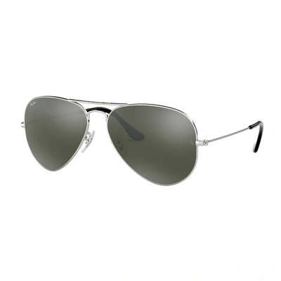 Ray Ban Aviator 3025 Sunglasses In Silver
