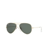 Ray Ban Monochromatic Metal Aviator Sunglasses, Yellow Pattern, 55mm
