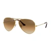 Ray Ban Aviator Classic Sunglasses Gold Frame Brown Lenses 62-14 In Gold
