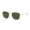 Ray Ban Frank Legend Gold Sunglasses Gold Frame Green Lenses 48-20 In Gold