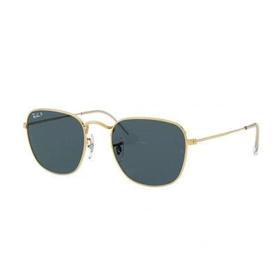 Ray Ban Frank Legend Gold Sunglasses Gold Frame Blue Lenses 51-20