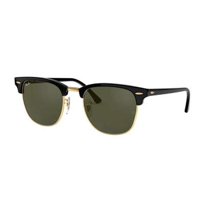 Ray Ban Ray-ban  Rb3016 - Clubmaster Sunglasses In Black/green Solid