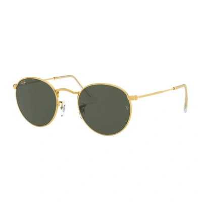 Ray Ban Ray-ban  Rb3447 - Round Metal Sunglasses In Gold