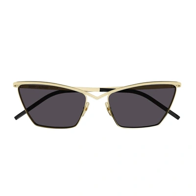 Saint Laurent Sl 637 Linea New Wave Sunglasses In Gold
