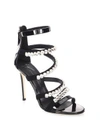 GIUSEPPE ZANOTTI Crystal-Embellished Patent Leather Sandals