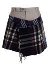 1/OFF 1/OFF 'CHECK SCARF REWORKED' SKIRT