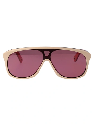 Chloé Ch0212s Sunglasses In 005 Ivory Ivory Pink