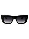 Dita Mahine Sunglasses In 01 Black - Yellow Gold W/ Grey To Clear Gradient