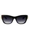Dita Icelus Sunglasses In 001 Black Yellow Gold