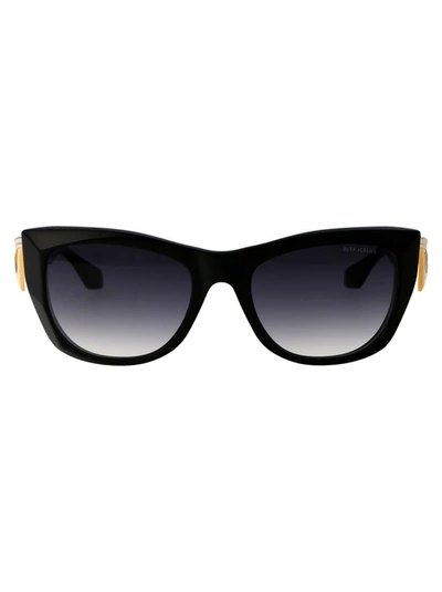Dita Icelus Sunglasses In 001 Black Yellow Gold