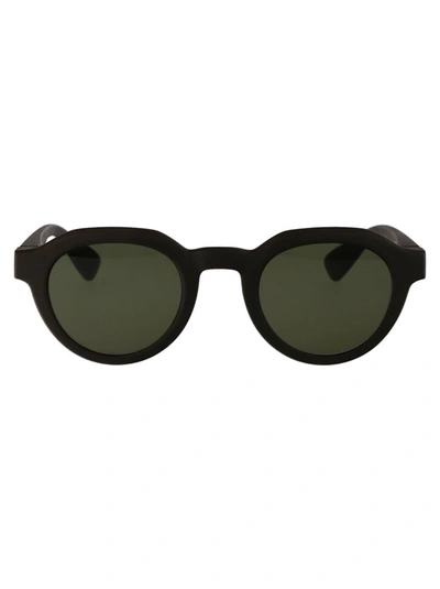 Mykita Dia Sunglasses In 355 Md22-ebony Brown Green Solid