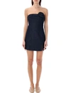 The Garment Navy Eclipse Denim Minidress In Dark Denim