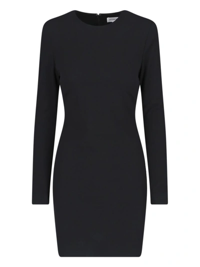 Victoria Beckham Fitted Mini Dress With Shoulder Pads In Black
