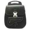 DIOR DIOR GALLOP BLACK LEATHER BACKPACK BAG (PRE-OWNED)