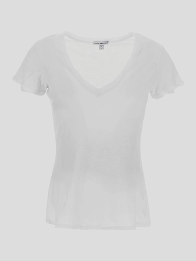 James Perse Solid T-shirt In White